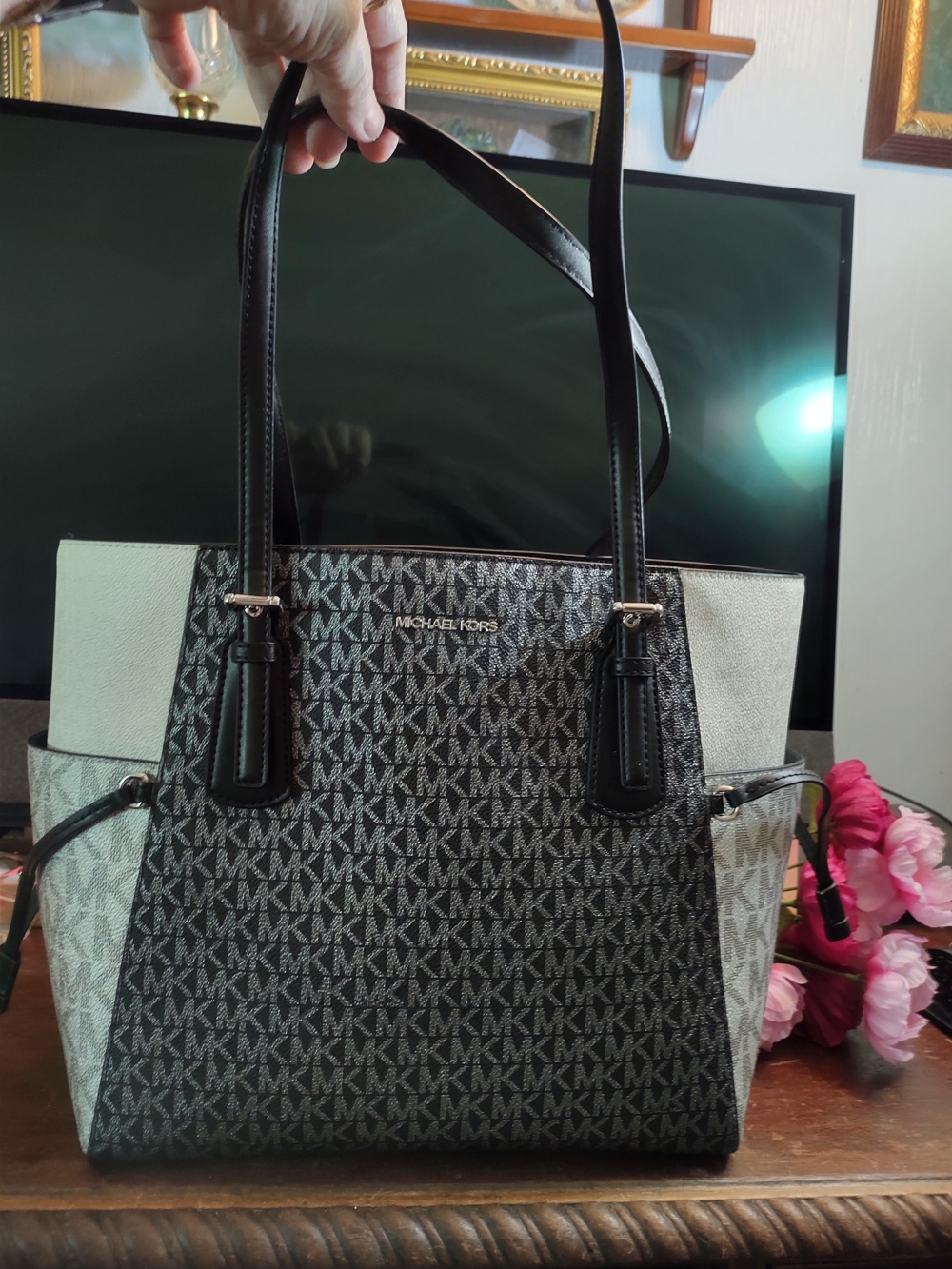 Michael Kors Black Tote with Branded Lining